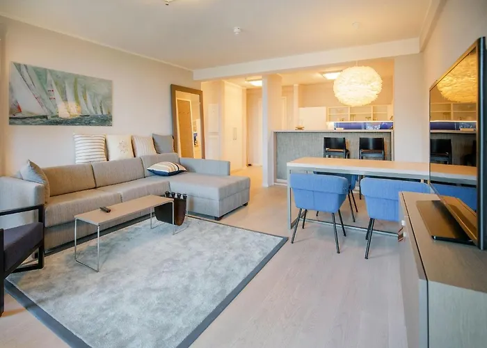 Duenenresidenz Prora - Ferienwohnung Mit Meerblick, 2 Schlafzimmern, Balkon Und Sauna Np-103